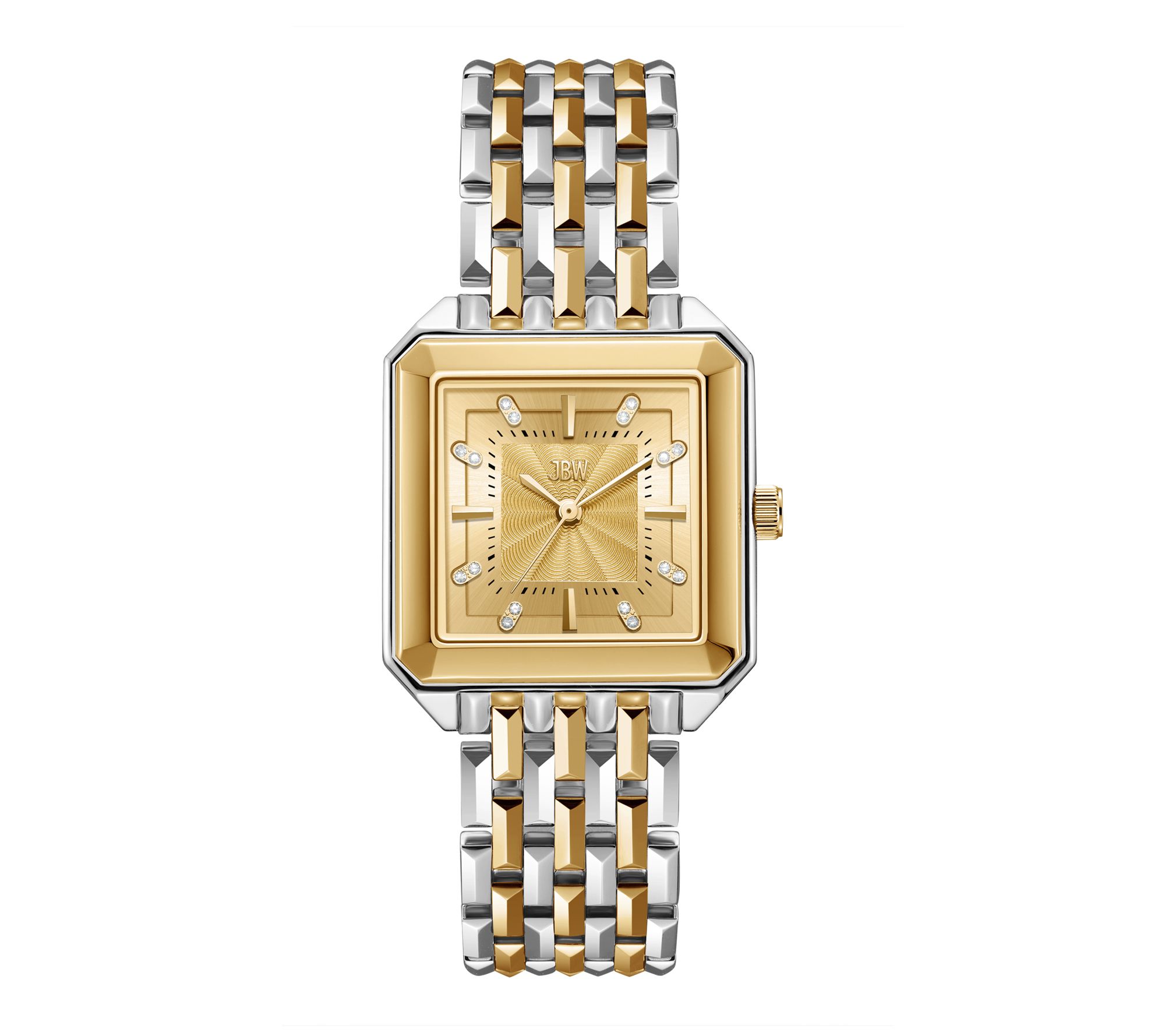 JBW Women's Astra Two-Tone Square Crystal Watch