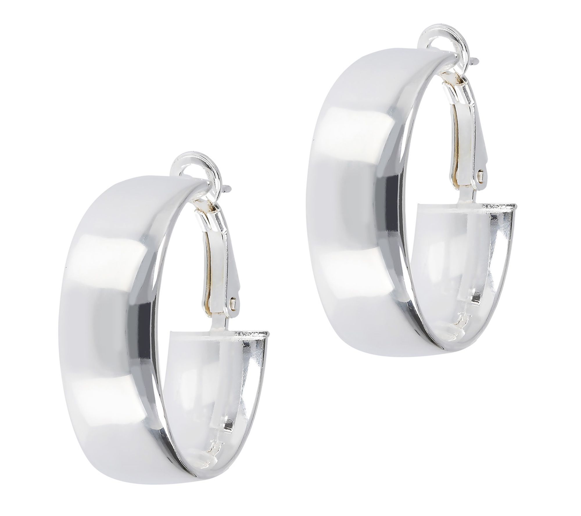 FB Jewels Solid Stainless Steel Polished Bar Post Earrings 