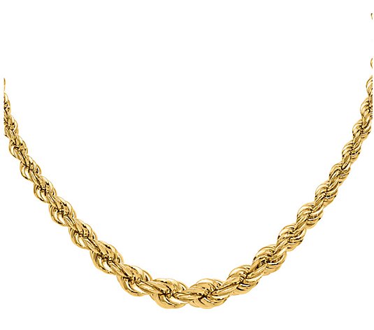 Italian Gold Rope Chain, 14K Gold, 14.9g