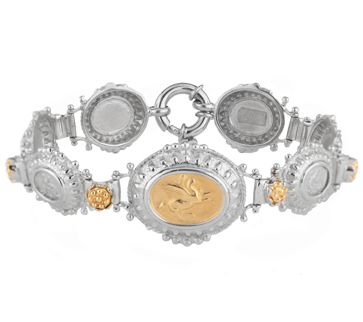 Tagliamonte Sterling/18K Gold Cameo Bracelet