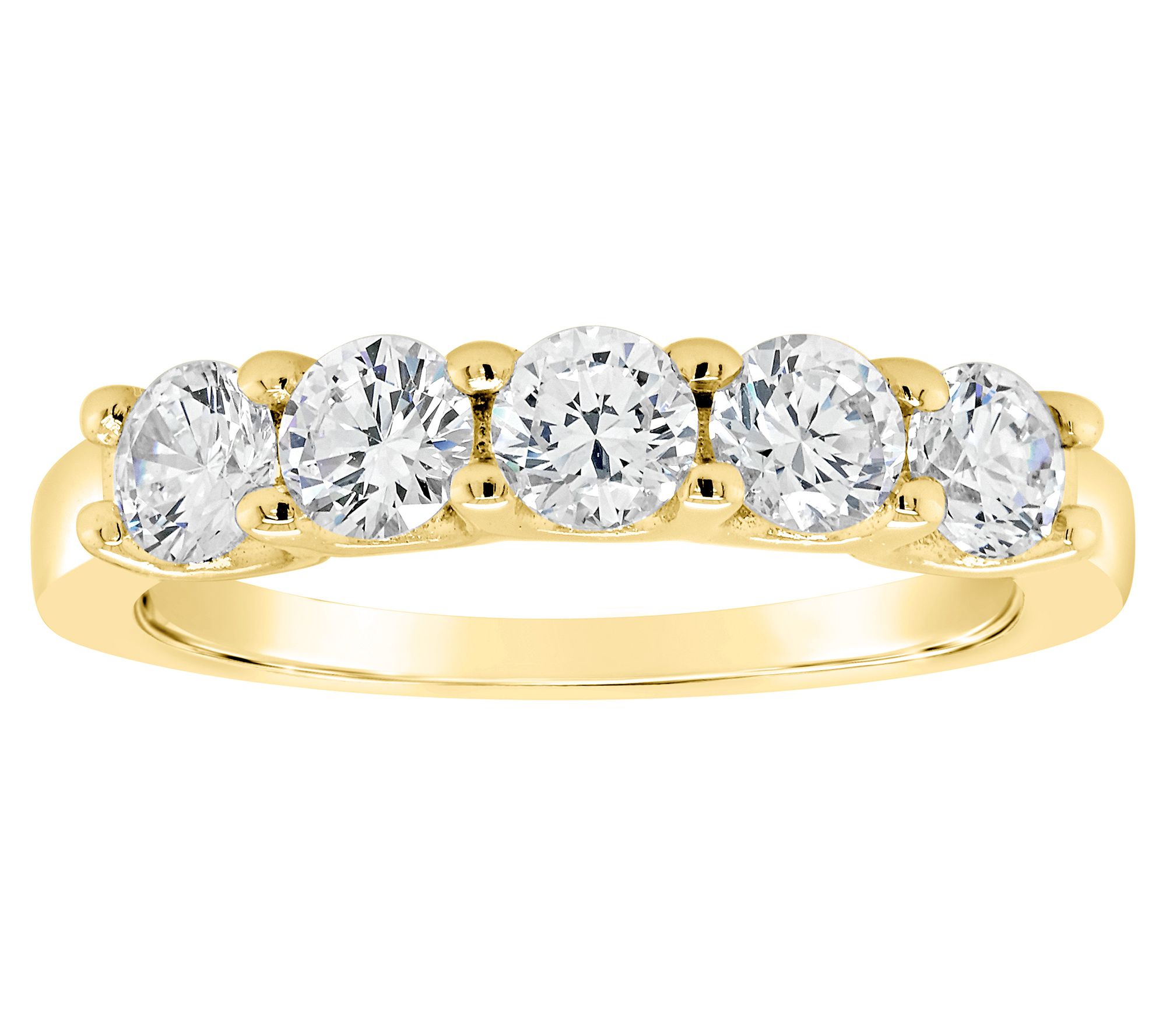 Affinity 14K Gold 1.20 cttw 5-Stone Diamond Band Ring