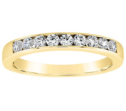 Affinity 14K Gold Channel Set 4/10 cttw Diamond Band Ring