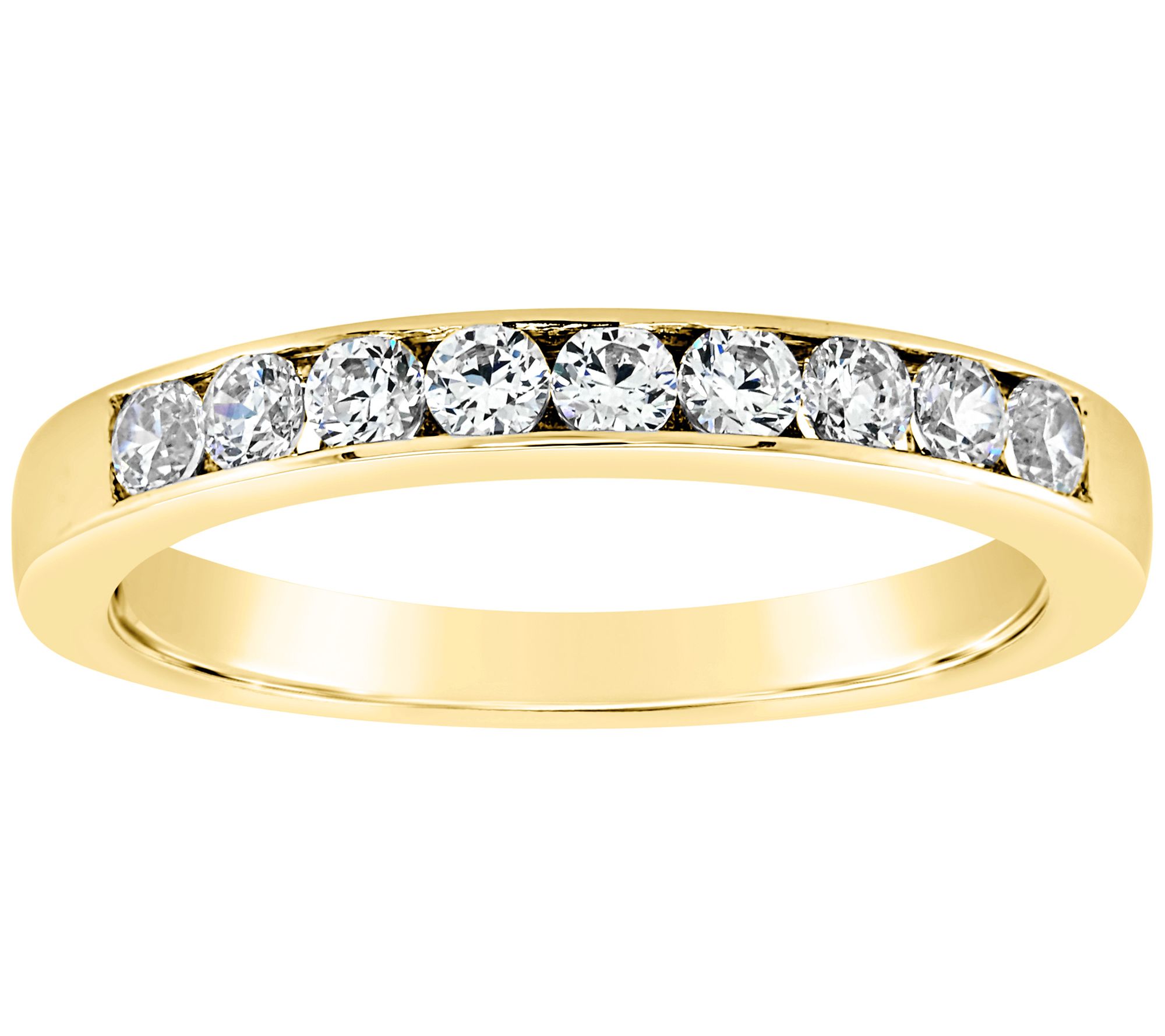 Affinity 14K Gold Channel Set 4/10 cttw Diamond Band Ring
