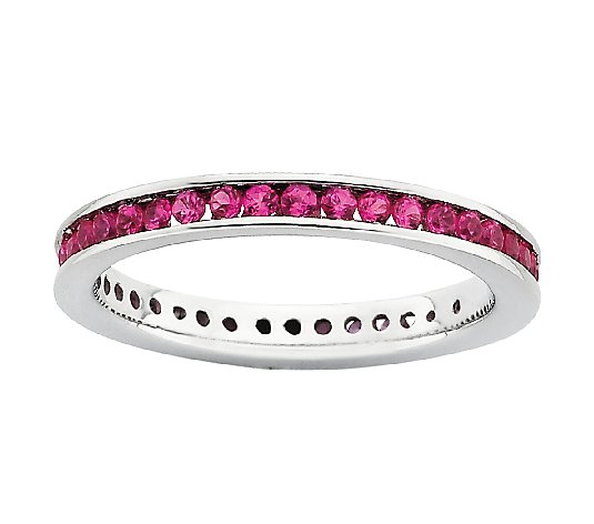 Simply Stacks Sterling Created Ruby Eternity Ring