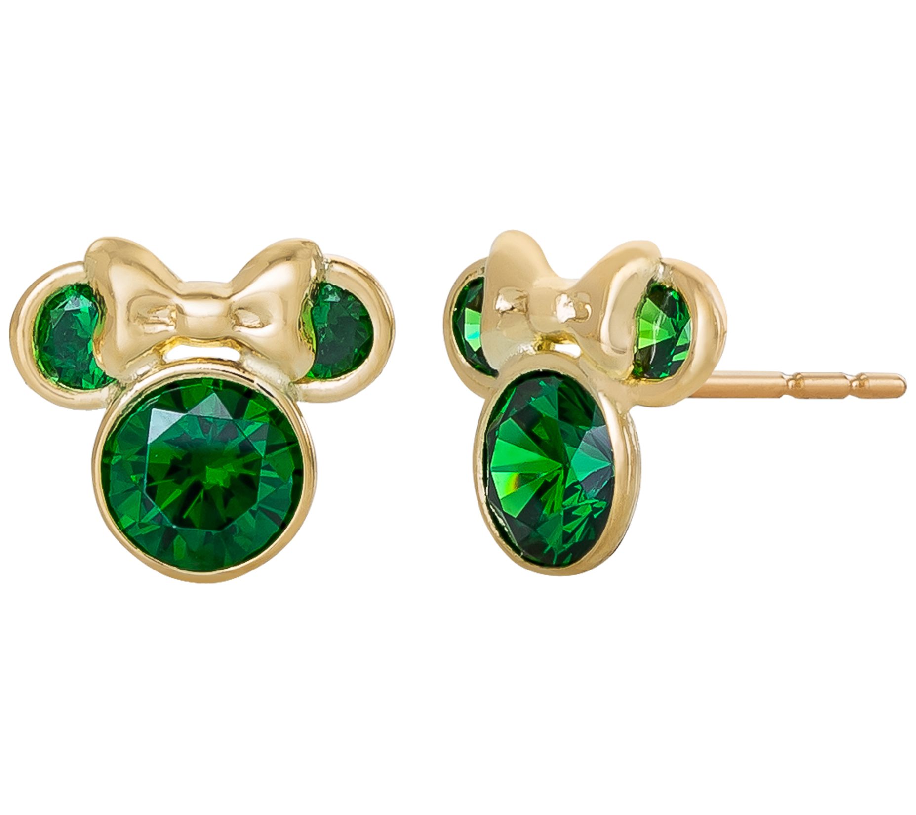 Diamonique Disney Minnie Simulated Birthstone S tuds, 14K