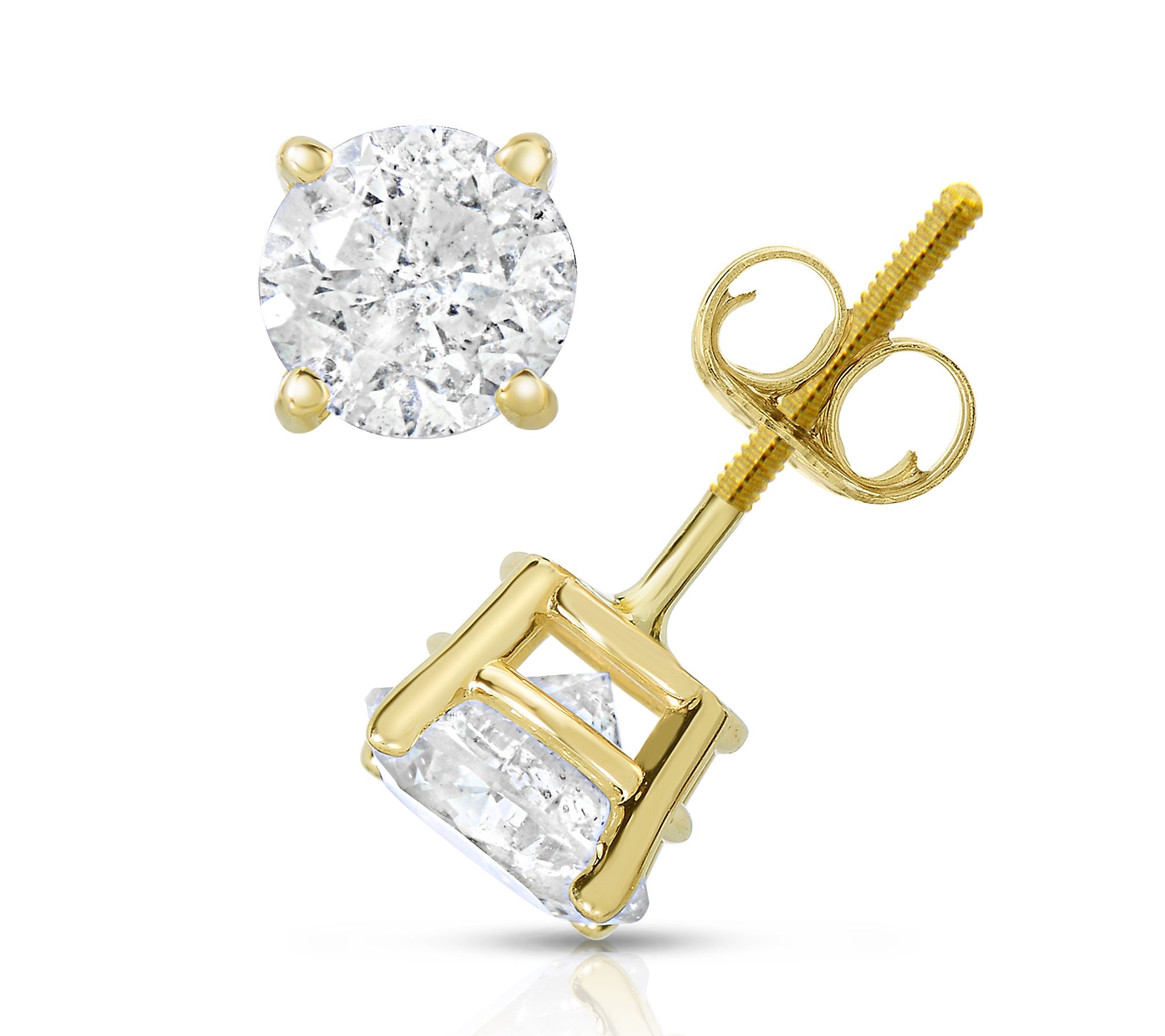 Affinity 1.00 cttw Diamond Stud Earrings, 14K G old