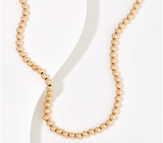 EternaGold 6mm Ball Bead Necklace, 14K Gold, 10.0g