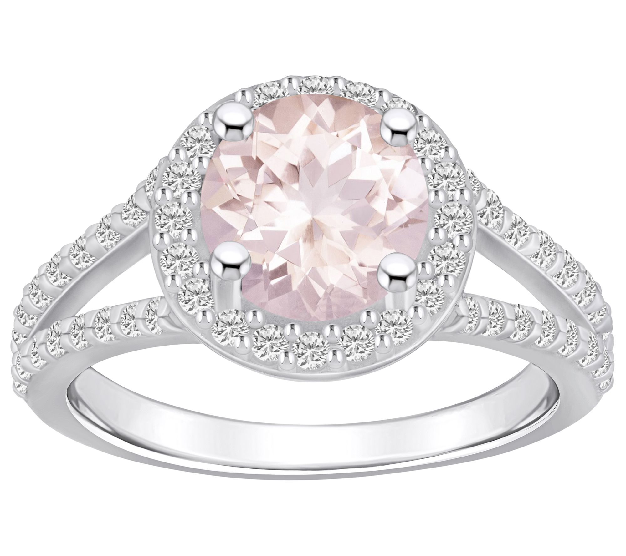 Affinity Gems Morganite & 0.55 cttw Diamond Ring, 14K Gold