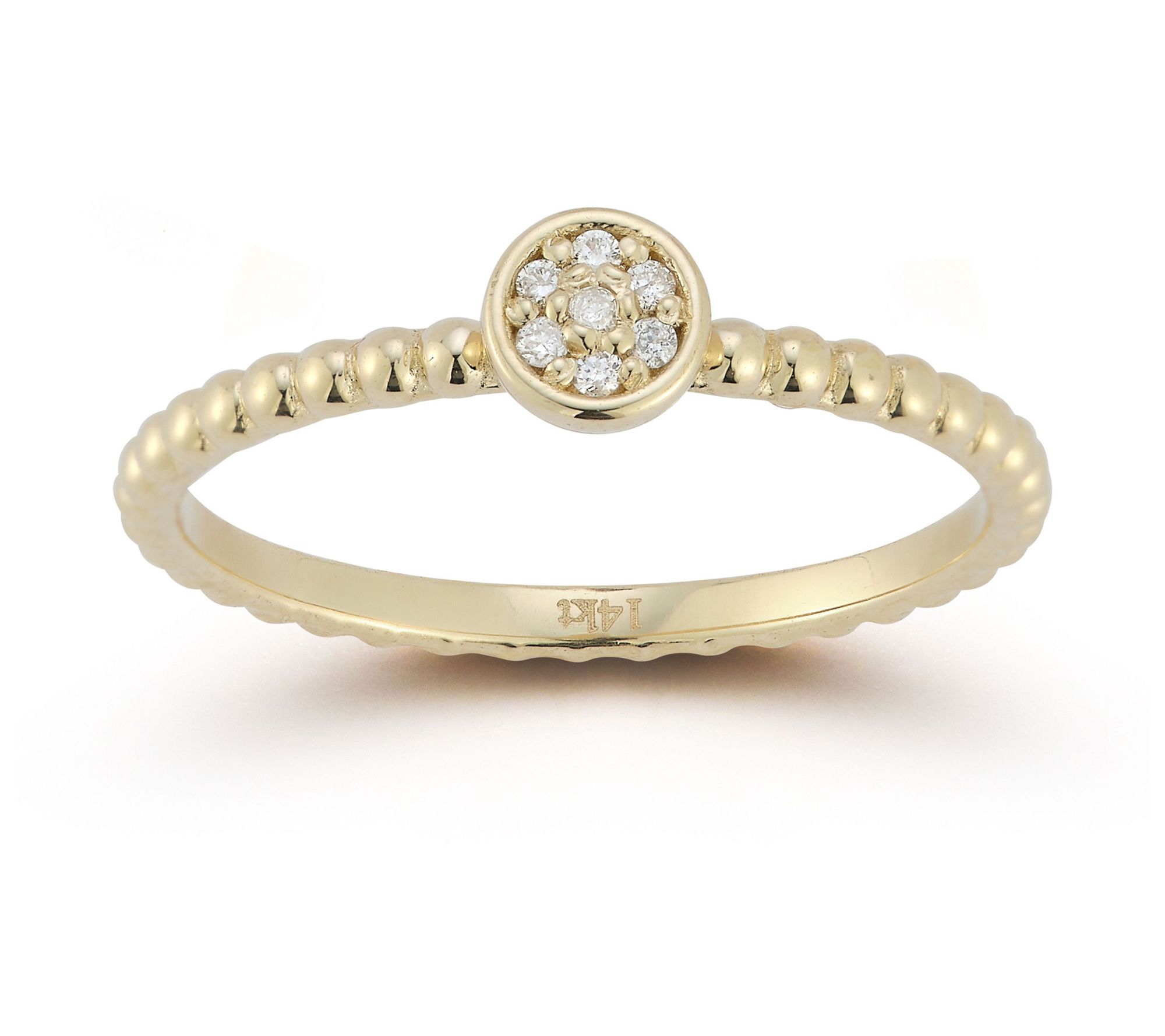 Luminosa Gold Diamond Accent Bubble Ring, 14K