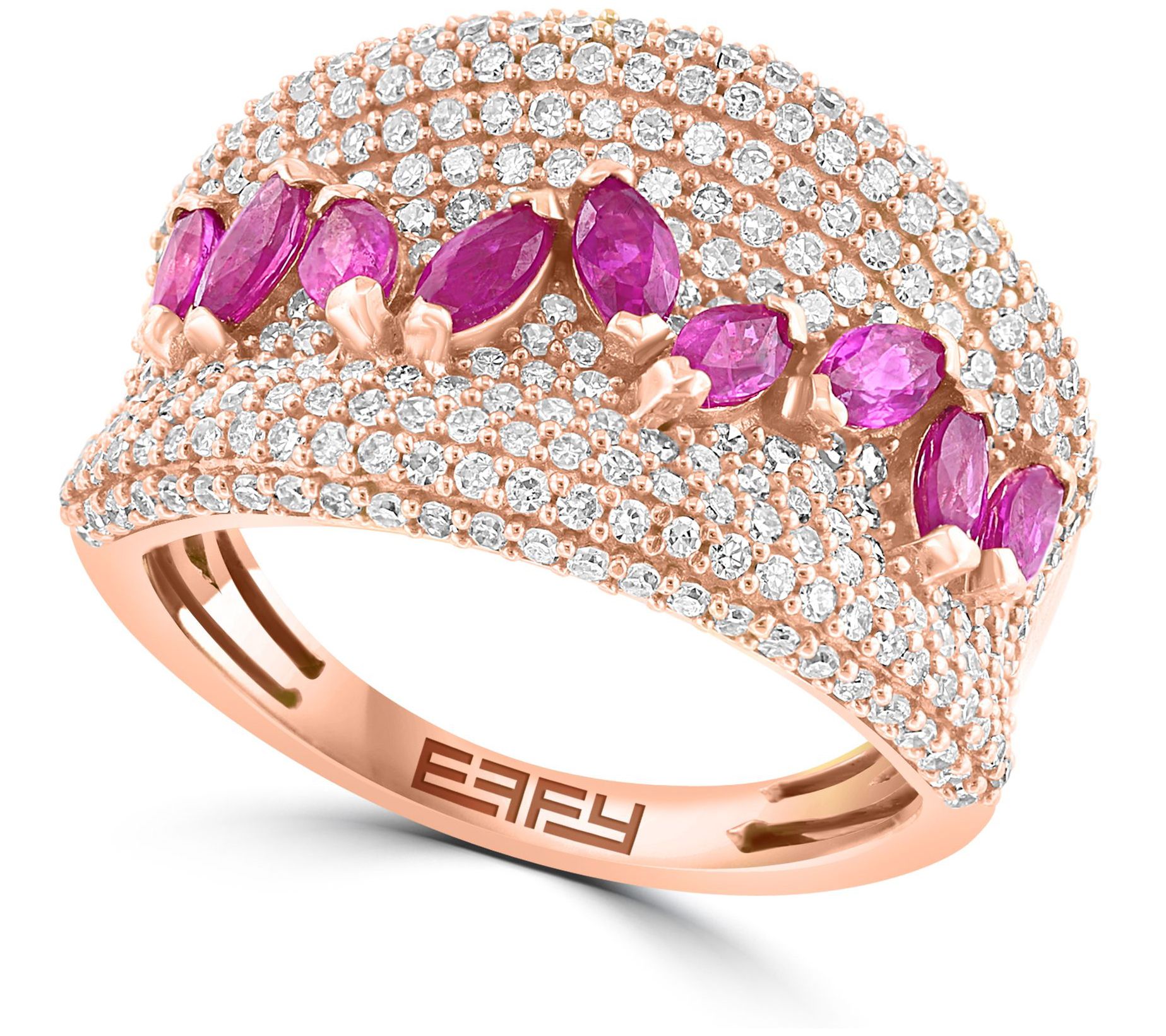 Effy Diamond & Ruby Ring, 14K Rose Gold