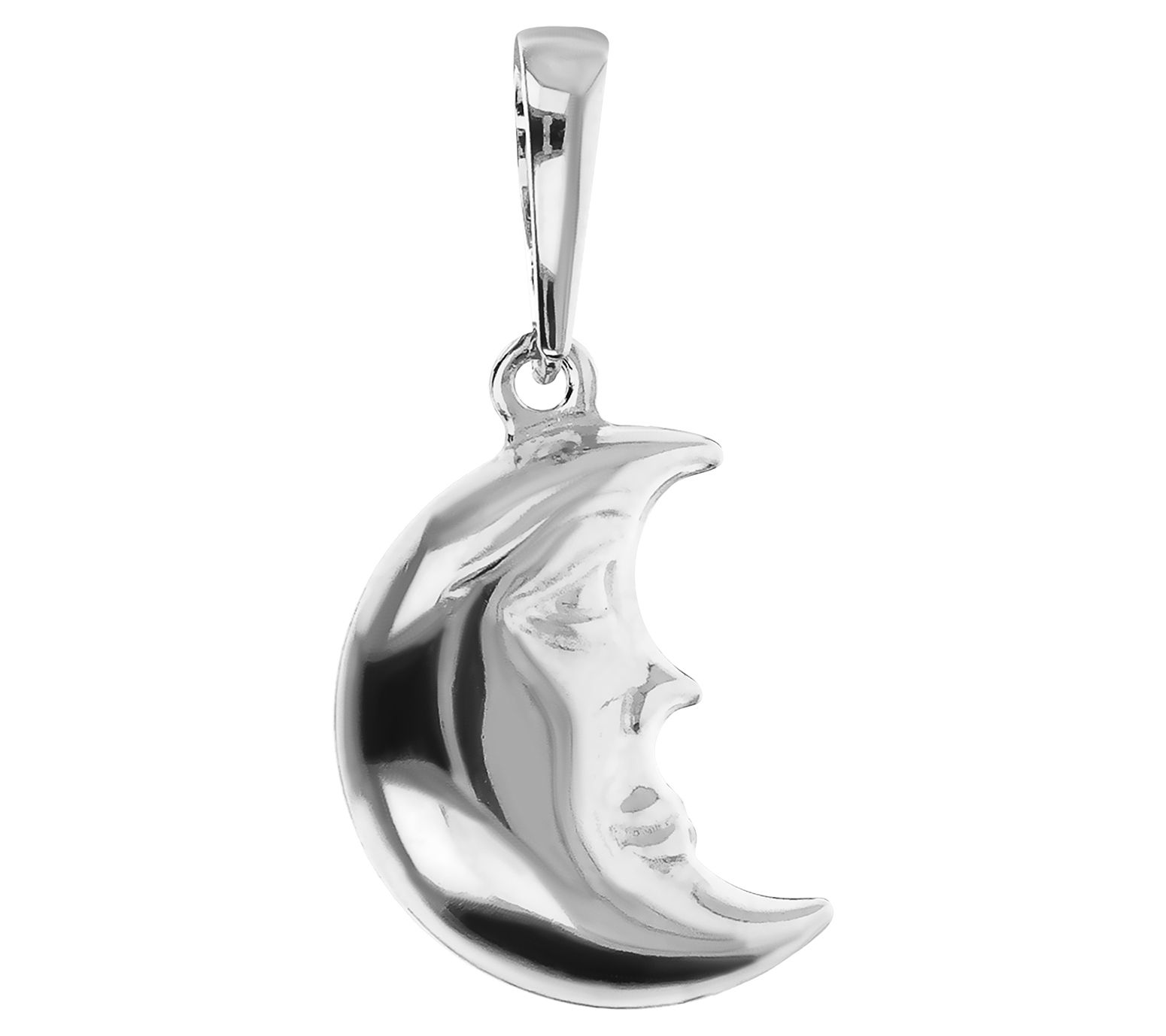 Ultrafine Silver Moon Pendant