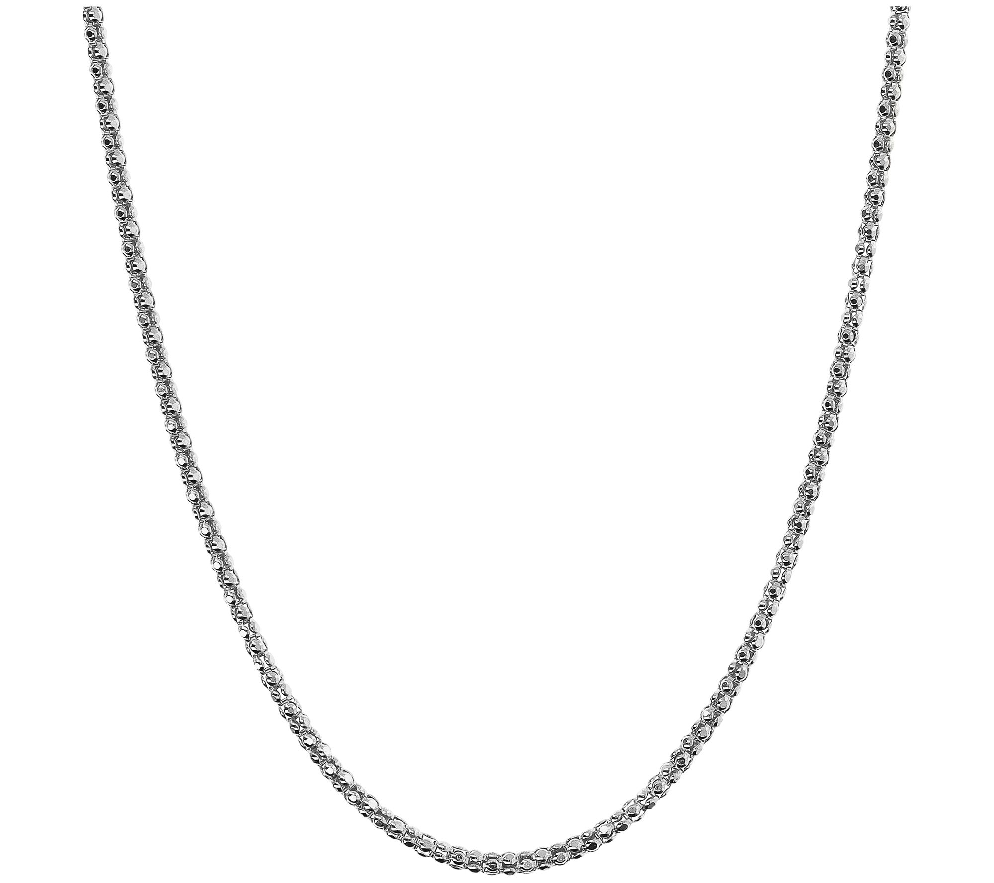 Ultrafine 950 Silver 24" Popcorn Chain Necklace