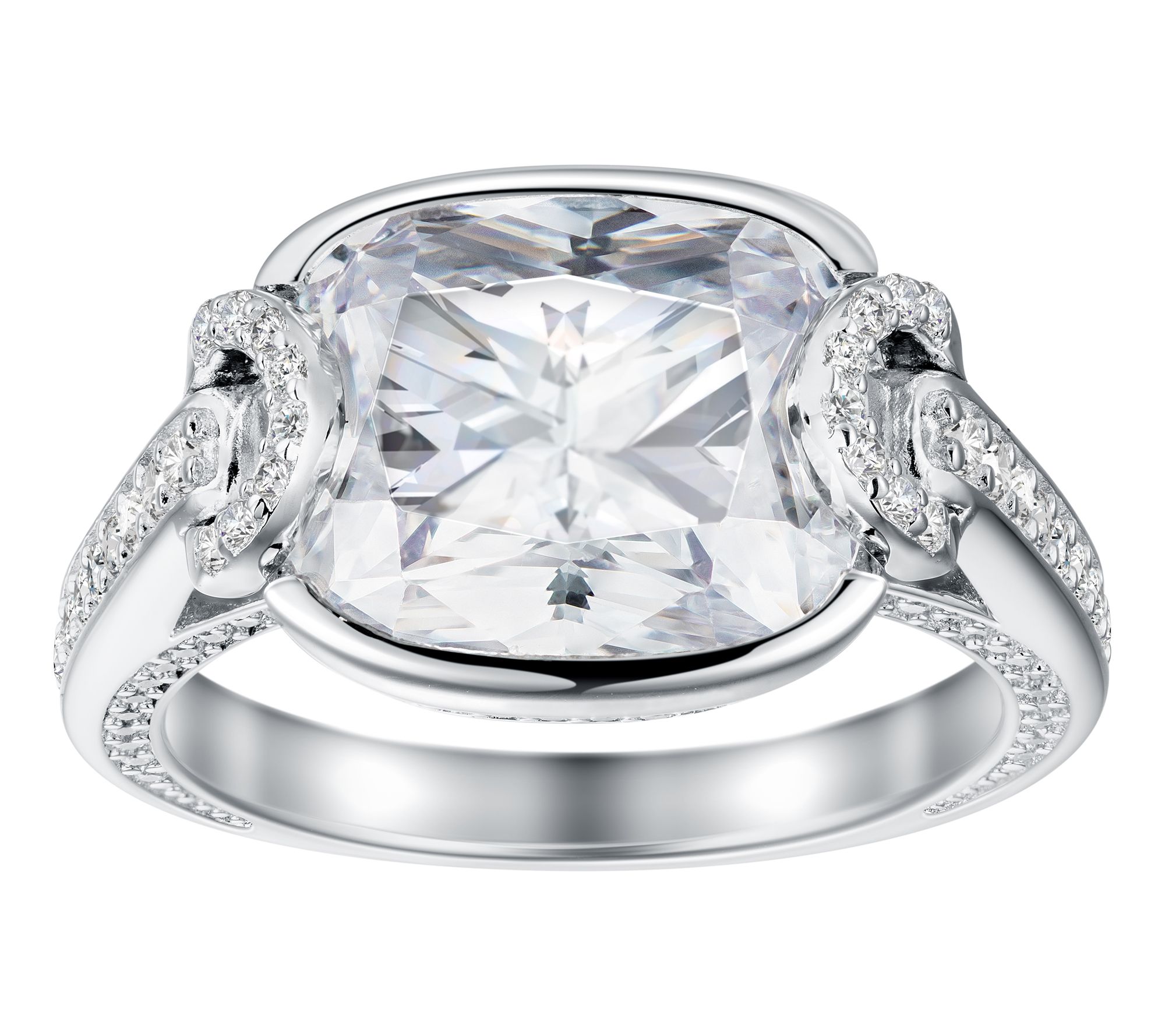 Diamonique x Jennifer Miller 8.40 cttw Ring, Sterling Silver