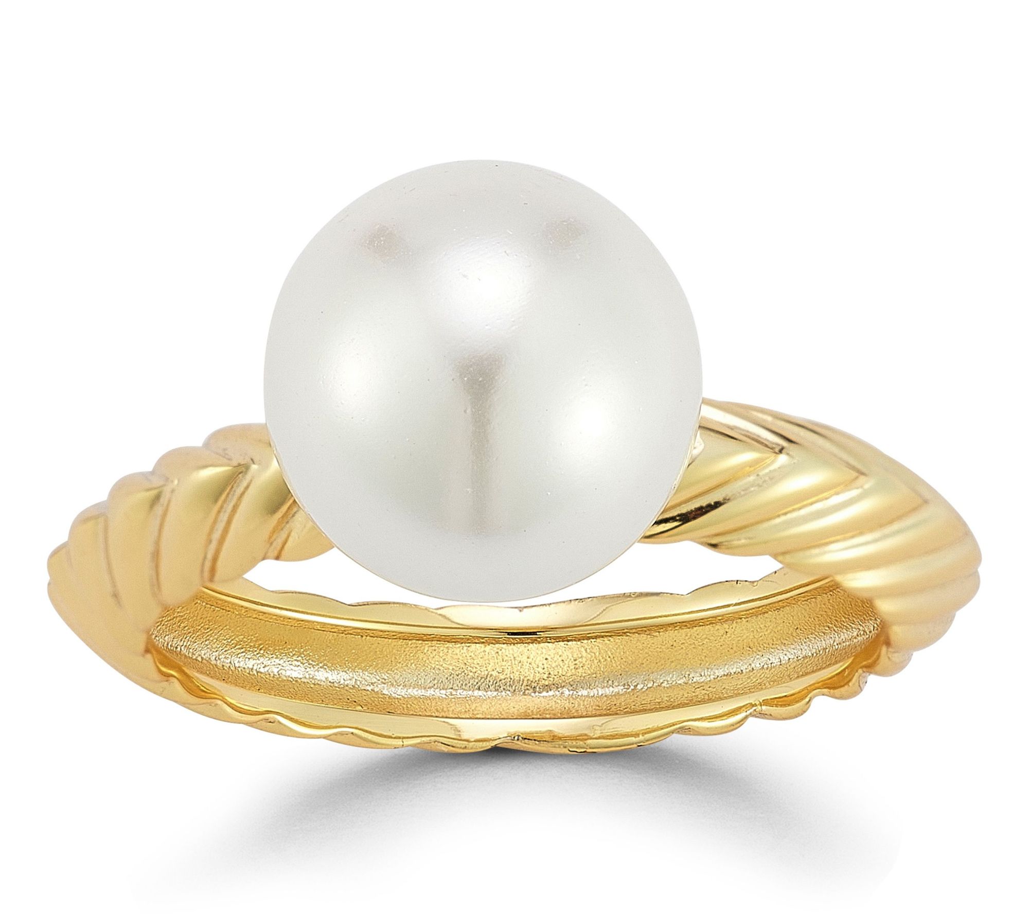 Sterlina Silver Cultured Pearl Braided Ring, Sterling