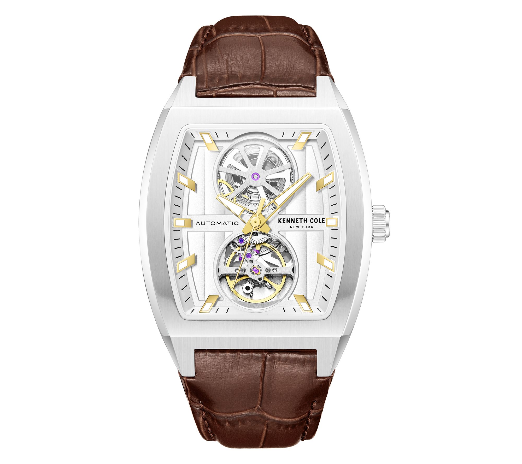 Kenneth Cole New York Men's Automatic Brown Croc Band Watch