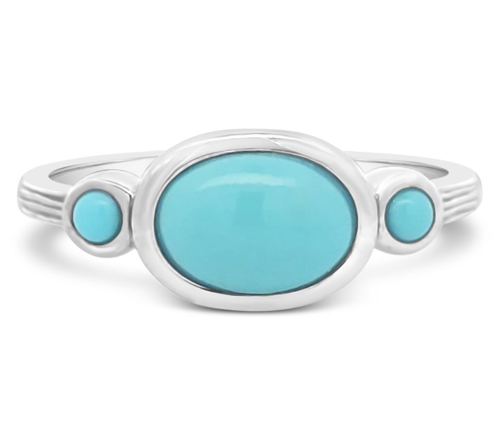 Ariva Sterling Silver Turquoise Capri Ring