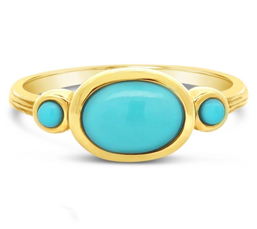 Ariva Sterling Silver Turquoise Capri Ring