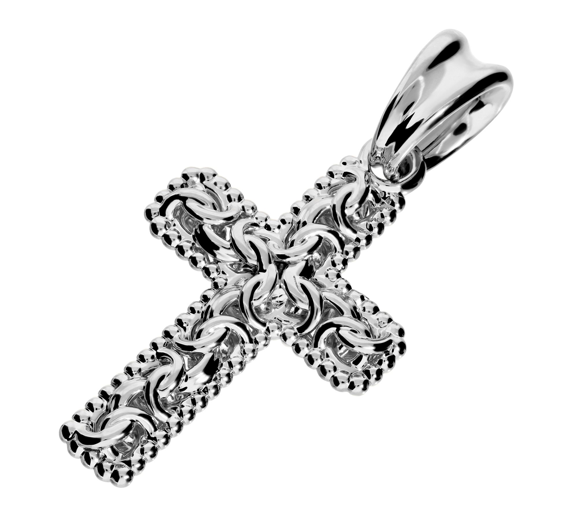 BellaOro Byzantine Cross Pendant, 14K Gold OverResin