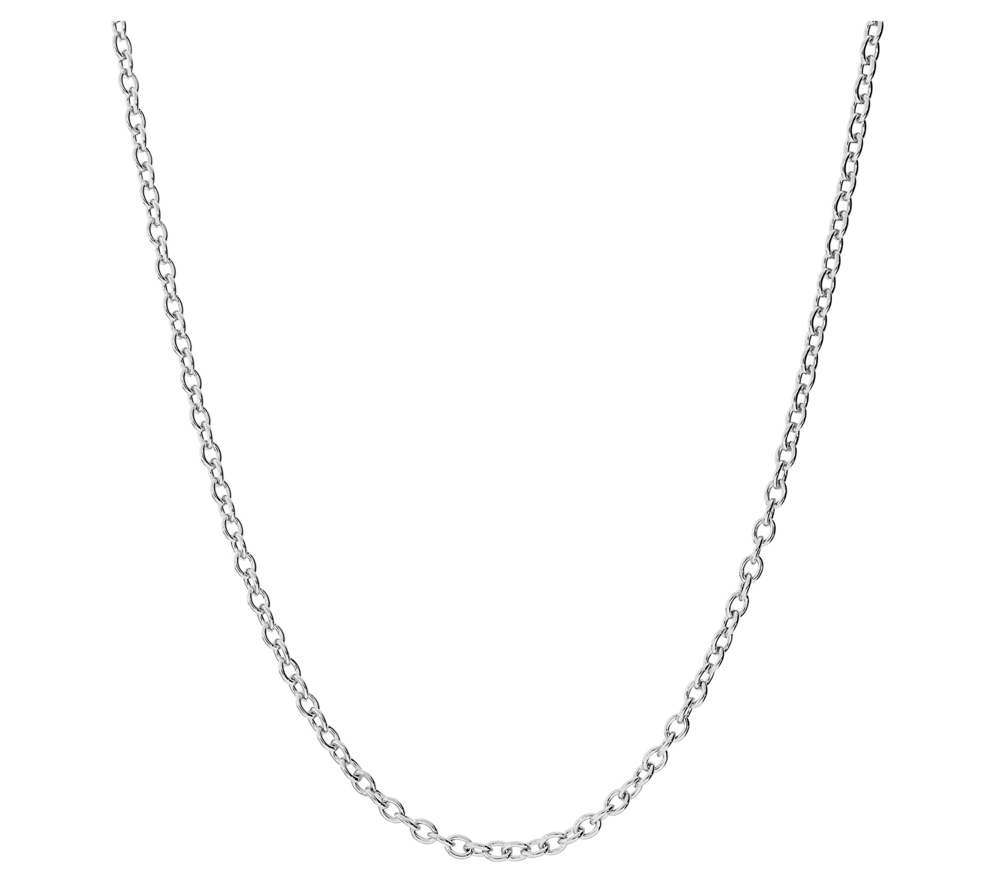 Bronzo Italia 18" Oval Rolo Chain Necklace, 18K  Gold Plated