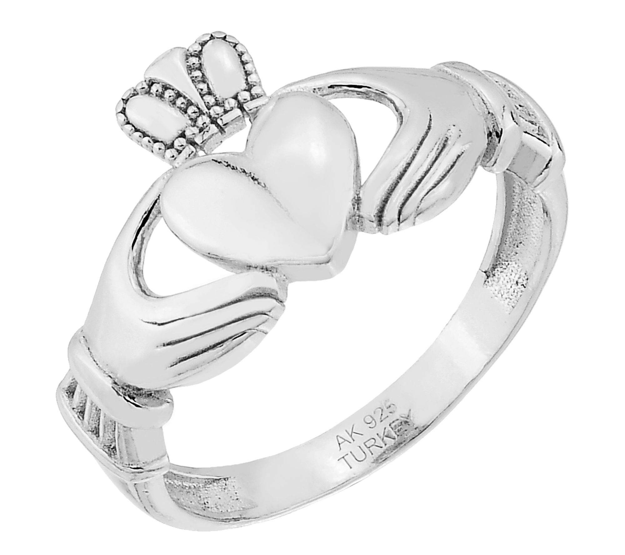Silver Style Claddagh Ring, Sterling