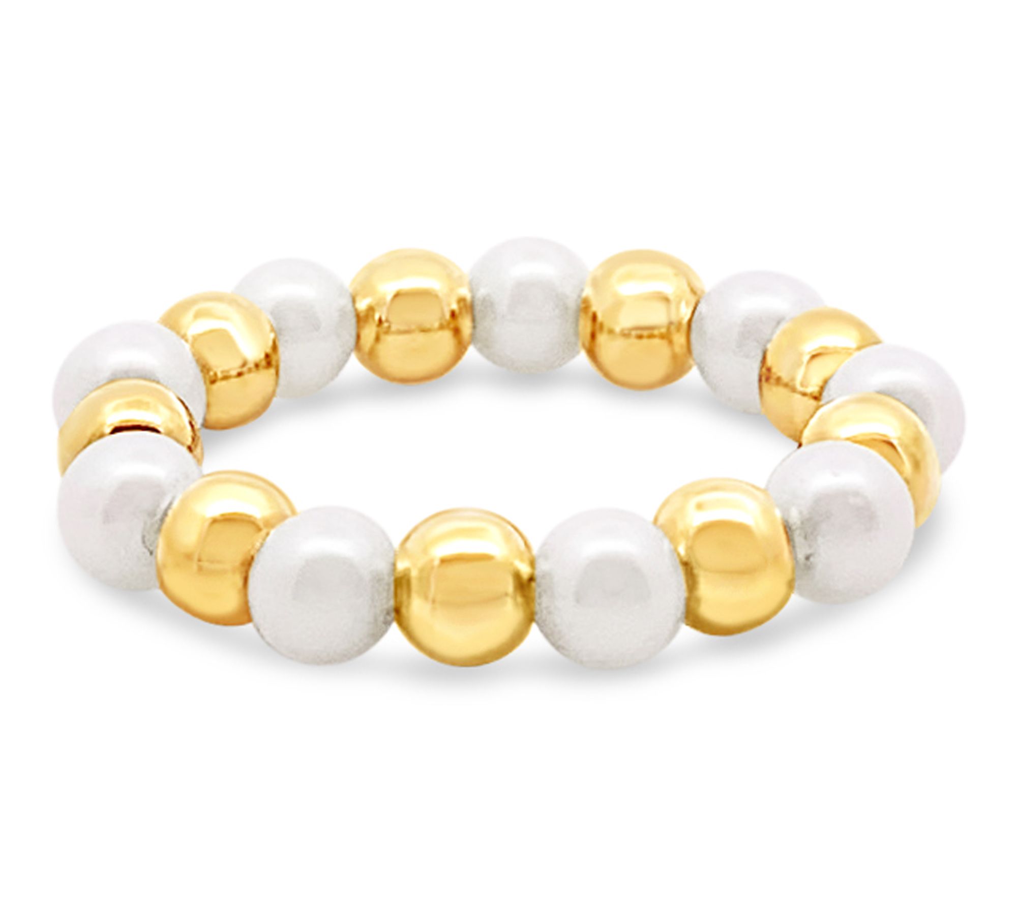 Elyse Ryan14K Gold Clad Bead & Cultured Pearl Ring