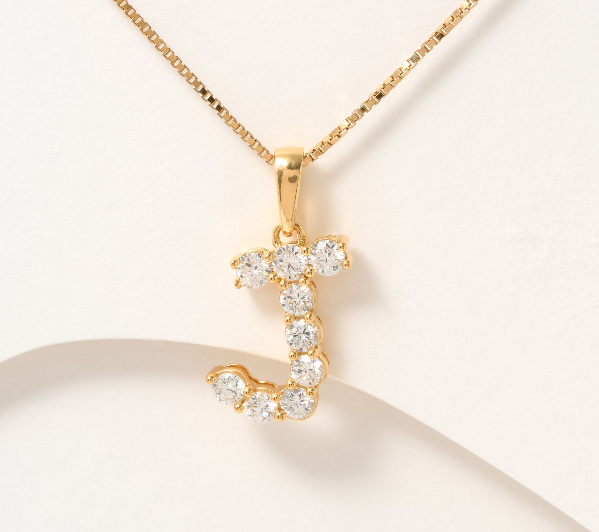 Fire Light Lab Grown Diamond .4 cttw Yellow Initial Necklace, Sterl