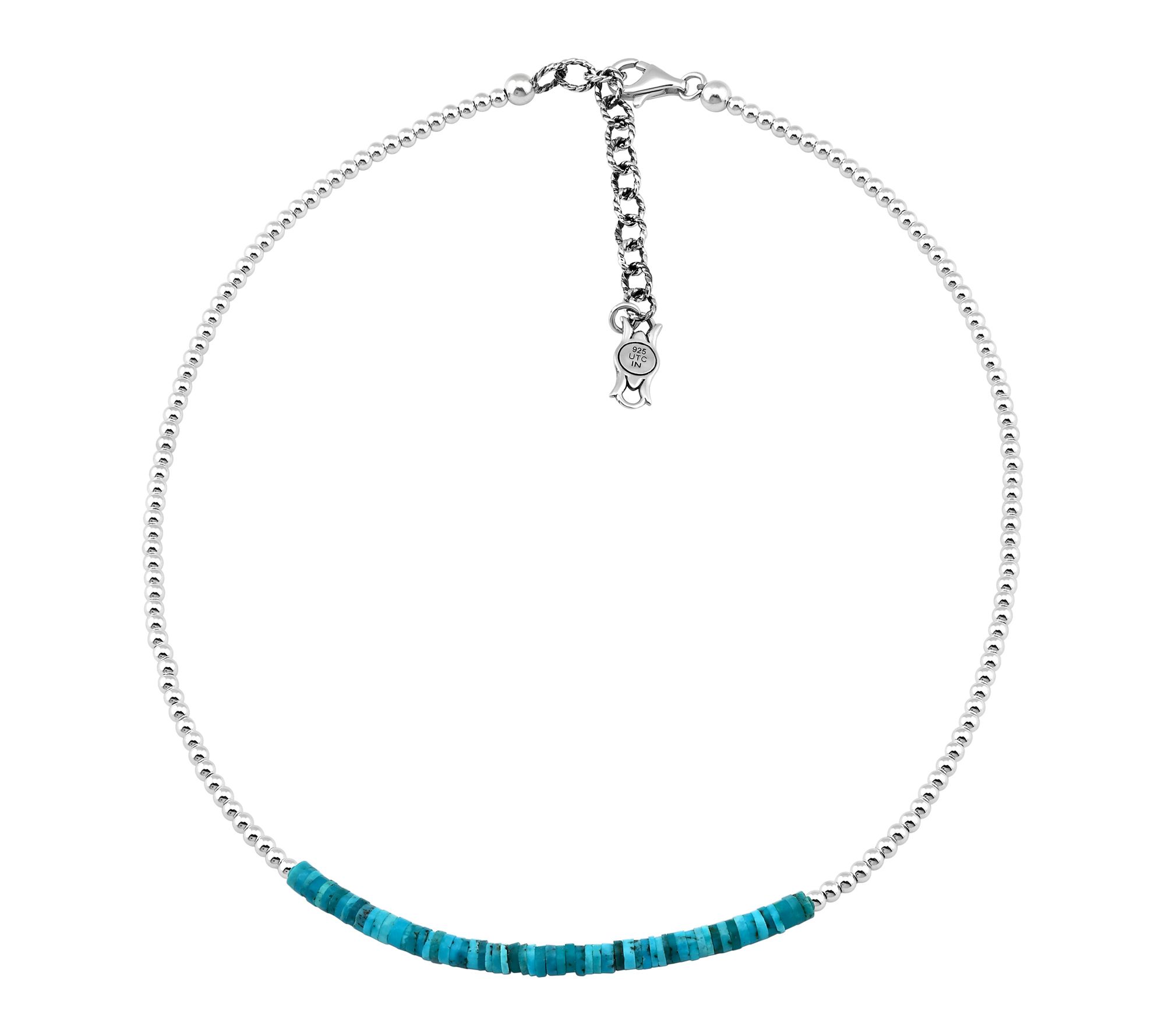 American West Sterling Gemstone Heishi Bead Necklace