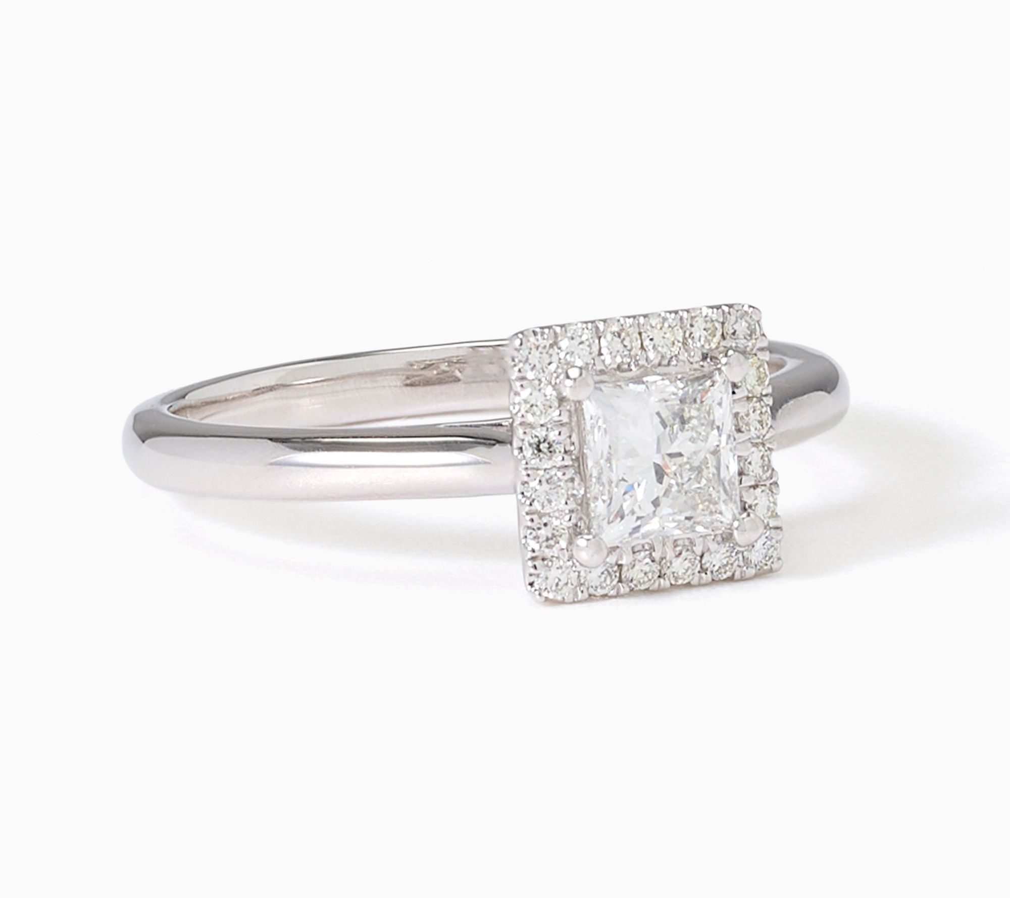 John Digangi VS Diamonds 0.62 cttw Princess Cut Ring, Platinum