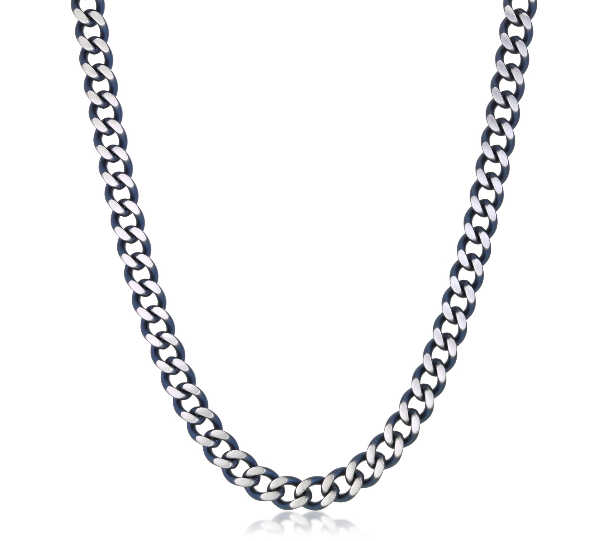 LYNX Men's Two-Tone Gray IP Stainless Steel Chain Necklace