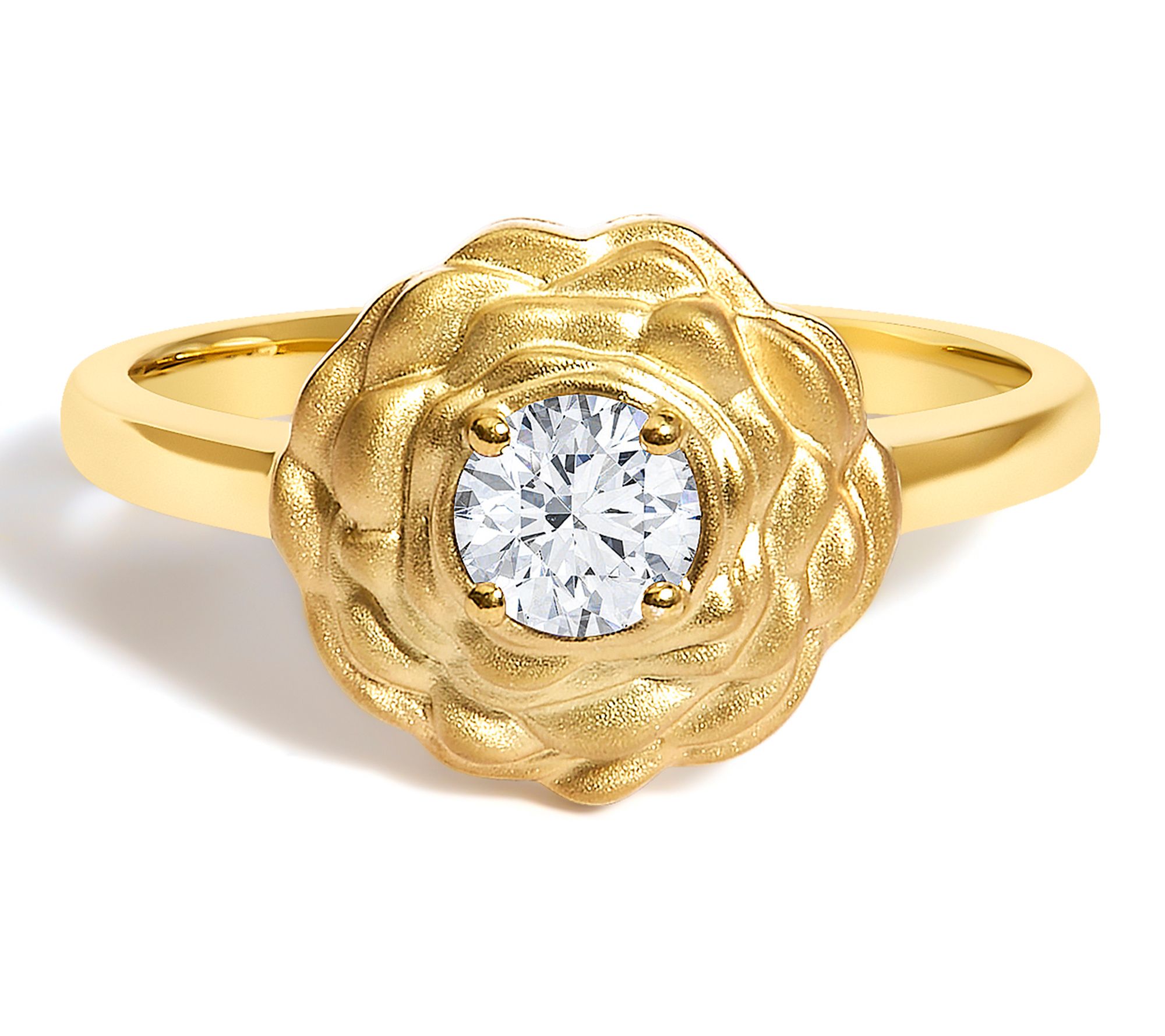 Haus of Brilliance Lab Grown Diamond Motif Ring, 14K Plated