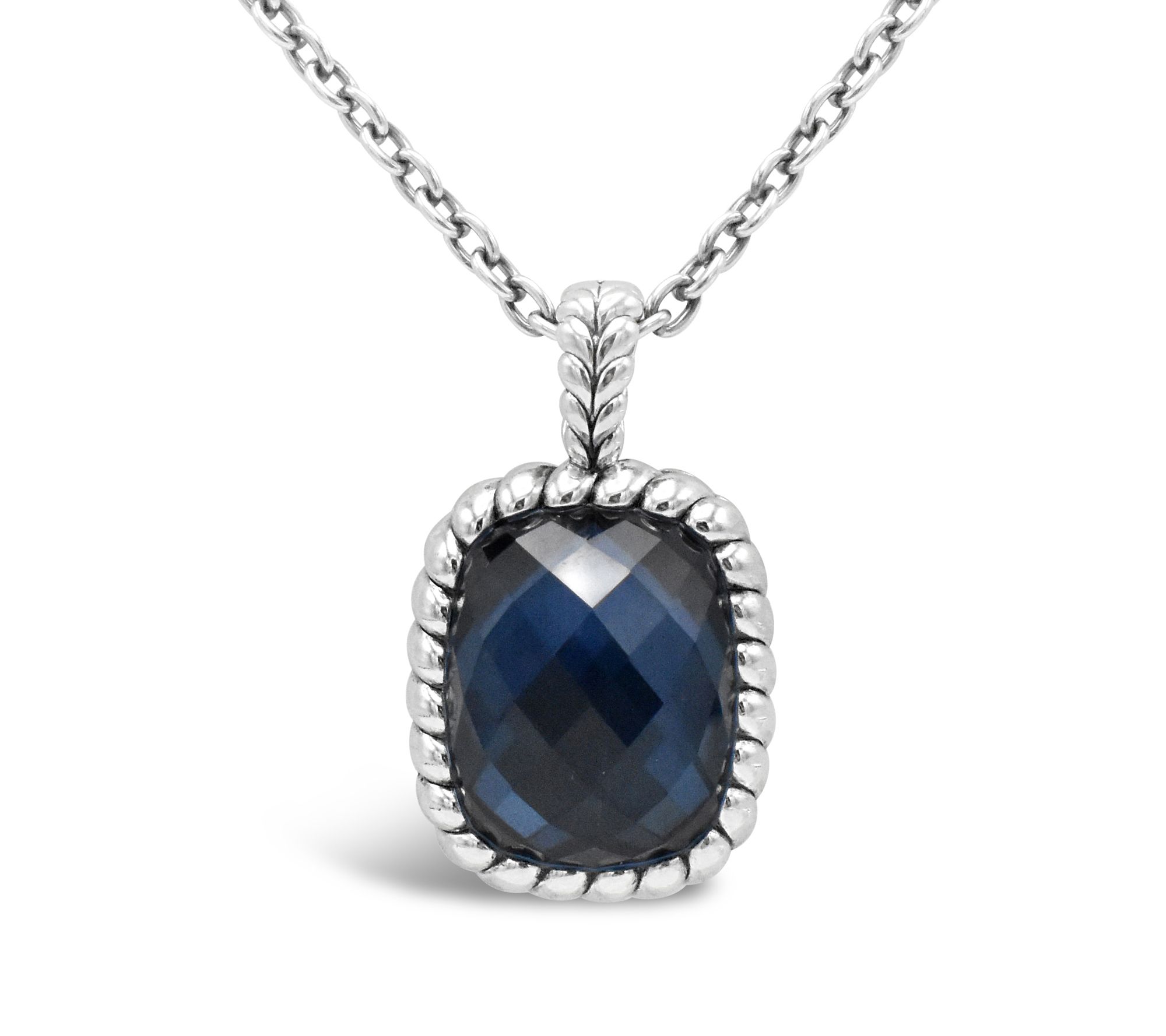 Tiffany Kay Studio Sterling Faceted Gemstone Pendant w/ Chain - QVC.com