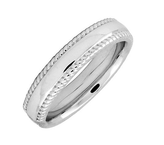 Simply Stacks Sterling 4.25mm Ribbed-Edge Ring