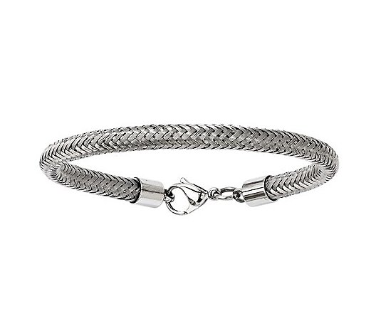 Stainless Steel 8-1/2" Woven Mesh Wire Bracelet