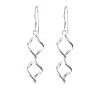 Sterling Polished Twisted Coil Dangle Earrings