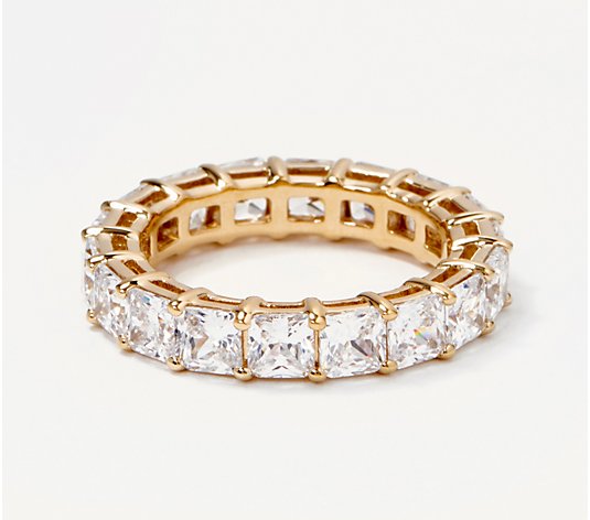 Diamonique Yellow Choice of Cut Eternity Band Ring, 14K Gold Clad