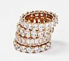 Diamonique Yellow Choice of Cut Eternity Band Ring, 14K Gold Clad, 1 of 2