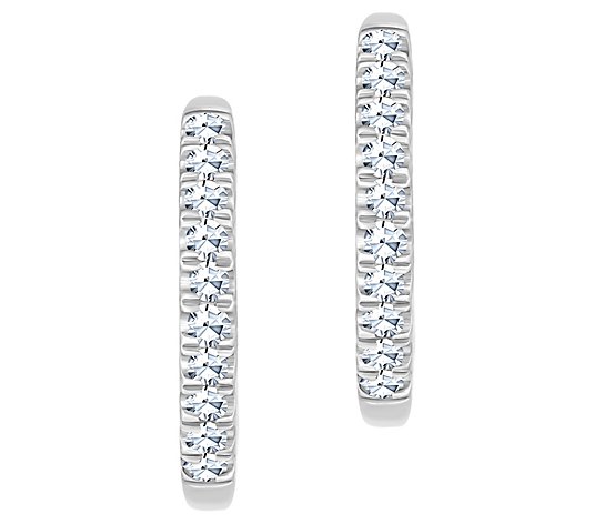 Affinity 0.10 cttw Diamond Huggie Hoop Earrings, 14K Gold