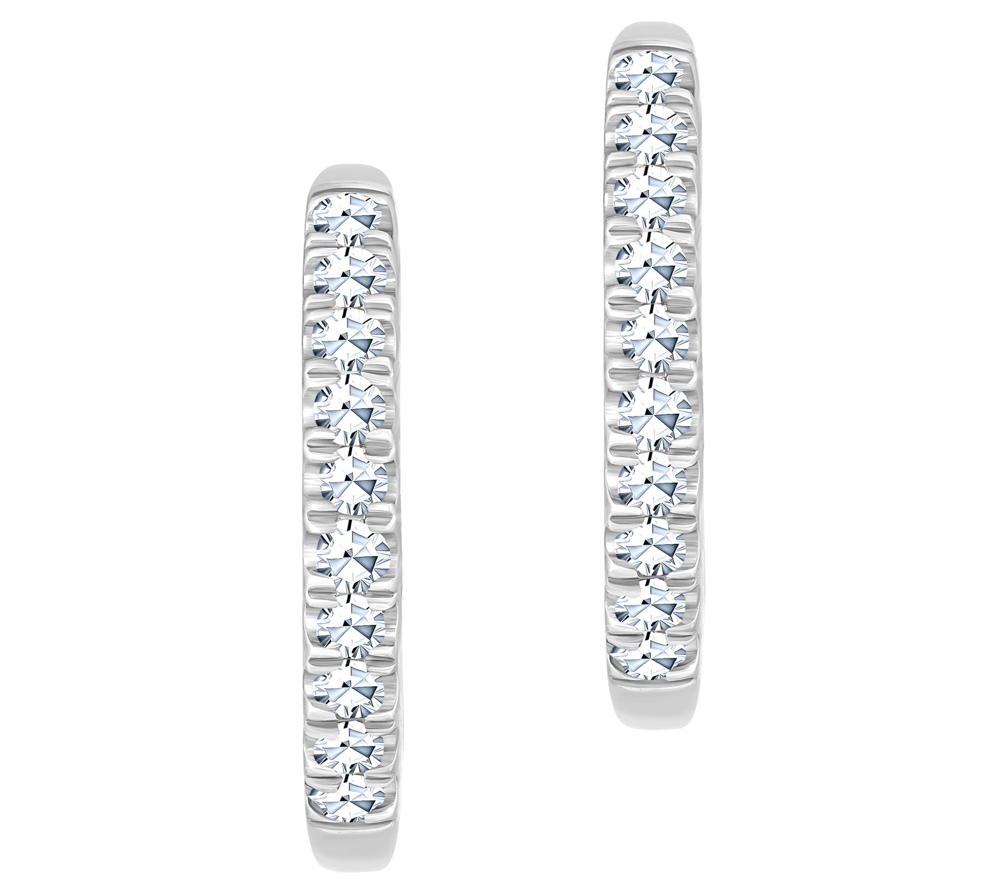 Affinity 0.10 cttw Diamond Huggie Hoop Earring s, 14K Gold