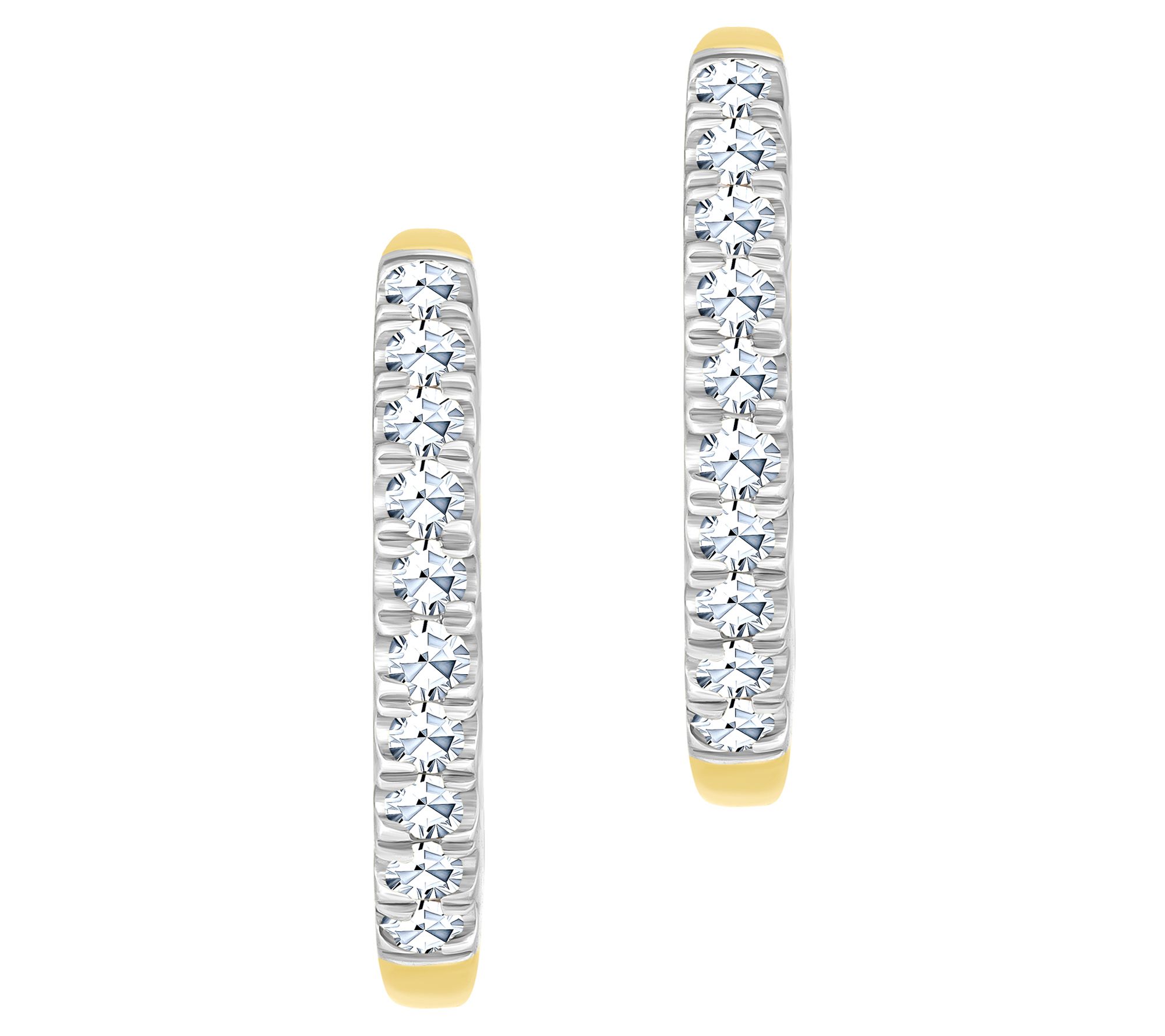 Affinity 0.10 cttw Diamond Huggie Hoop Earring s, 14K Gold