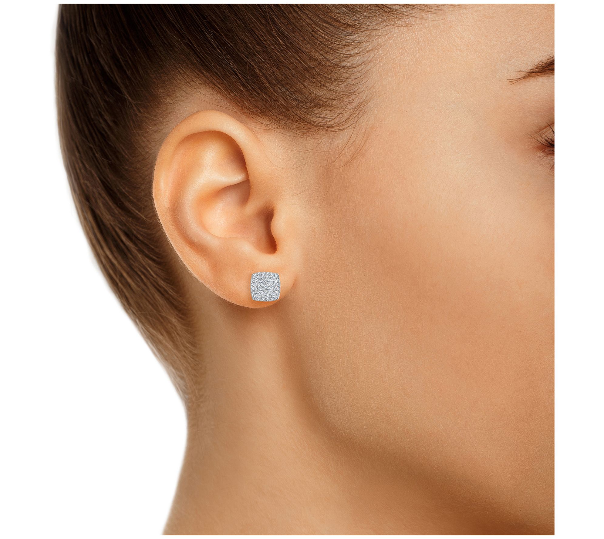 Affinity 0.30 cttw Diamond Cluster Stud Earring s, 14K Gold