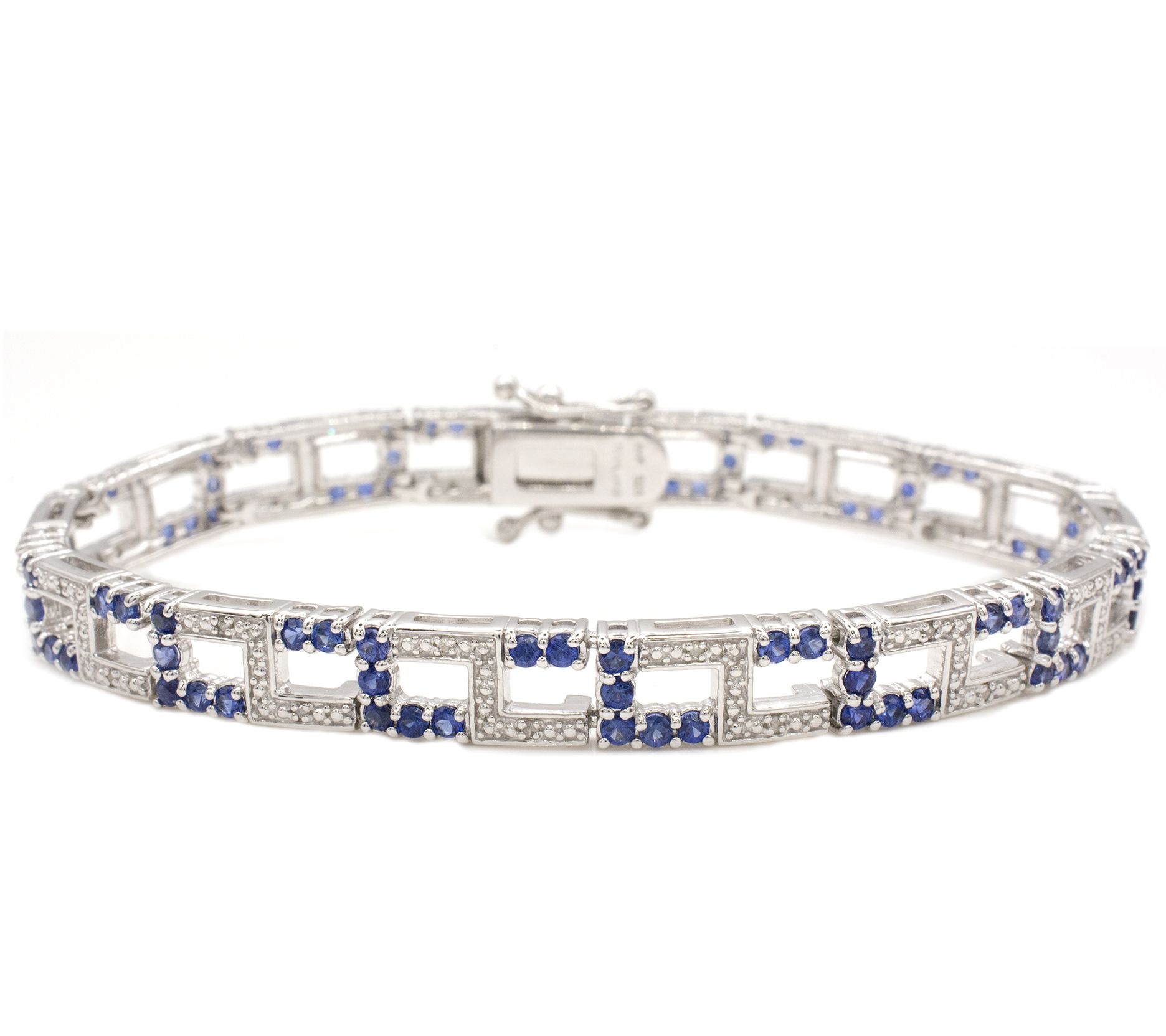 Affinity Diamond & Sapphire Bracelet, Sterling - QVC.com
