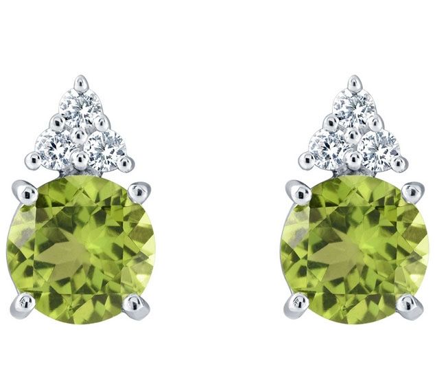 Sterling Silver Round Gemstone or Cultured Pearl Earrings