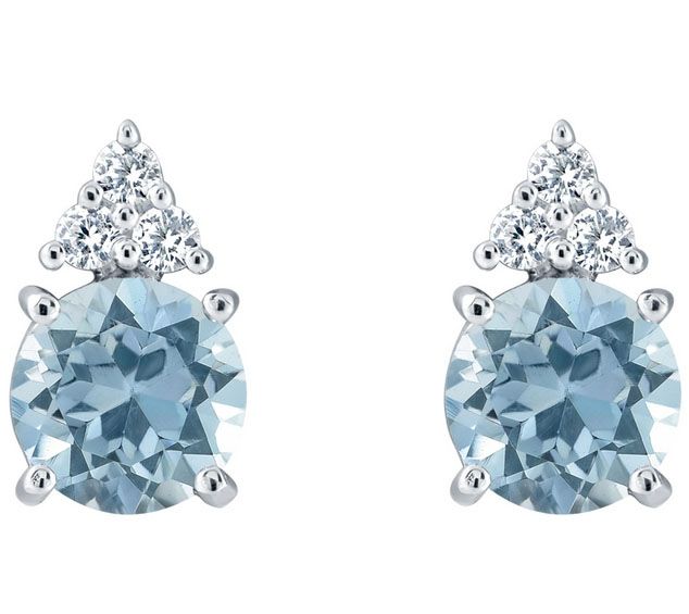 Sterling Silver Round Gemstone or Cultured Pearl Earrings