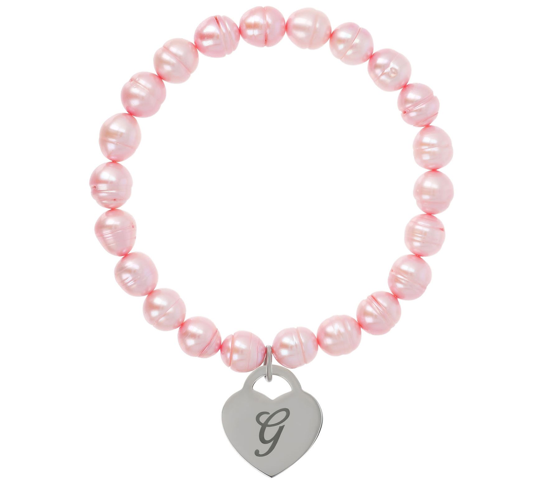 Honora Cultured Pearl Blush Initial Bracelet