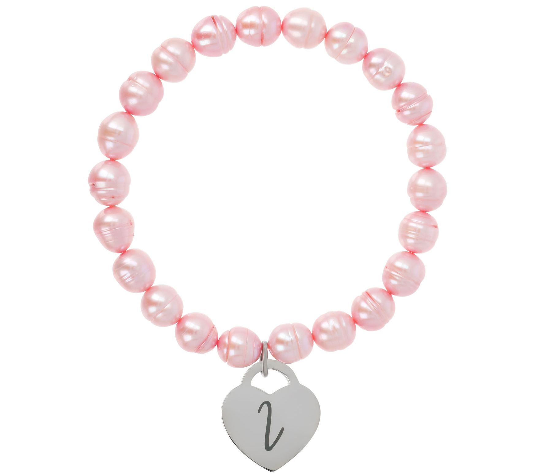 Honora Cultured Pearl Blush Initial Bracelet