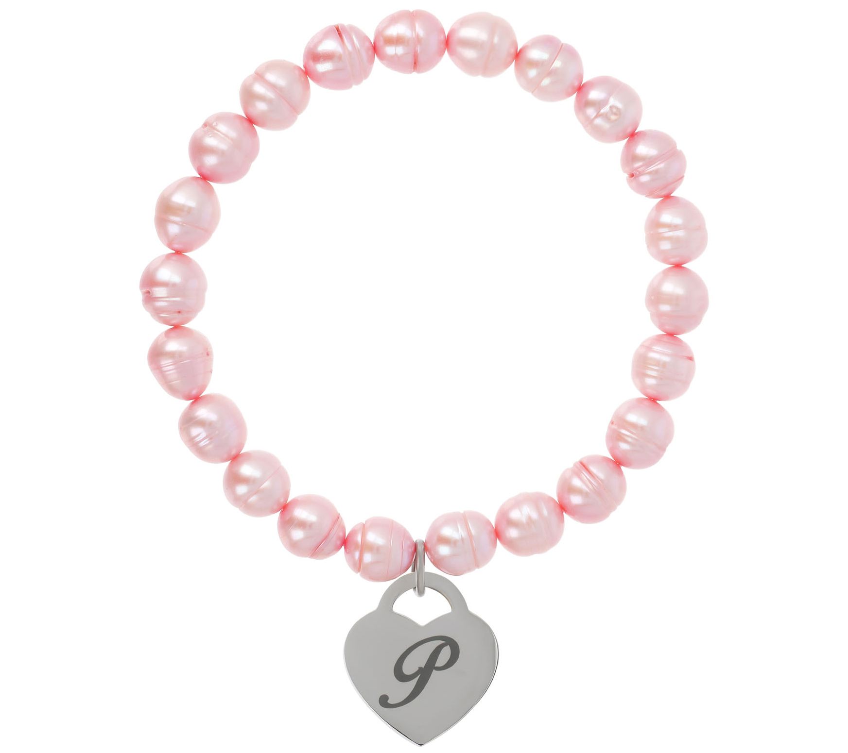 Honora Cultured Pearl Blush Initial Bracelet