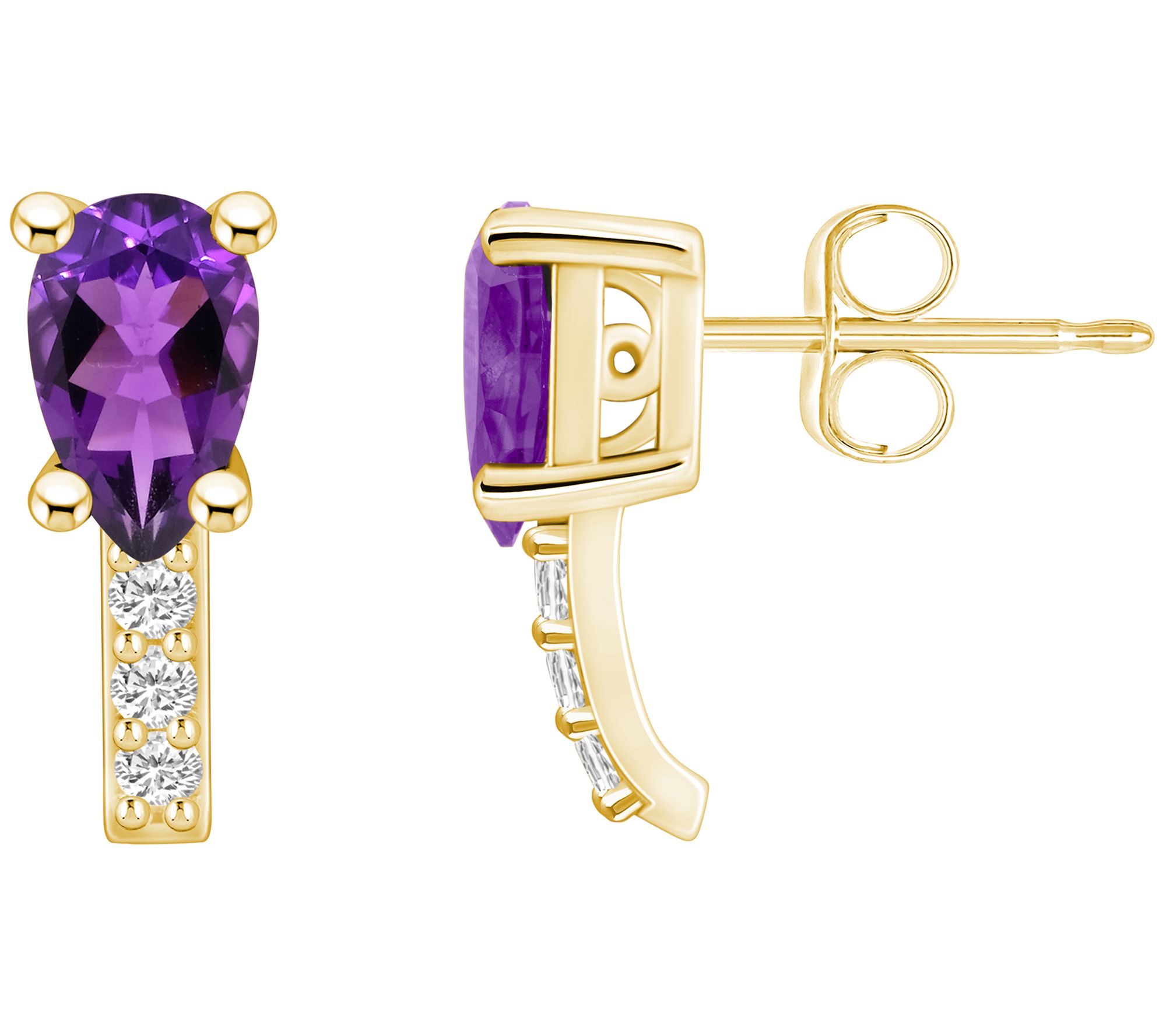 Affinity Gems Gemstone & Diamond Accent Earrings, 14K Gold