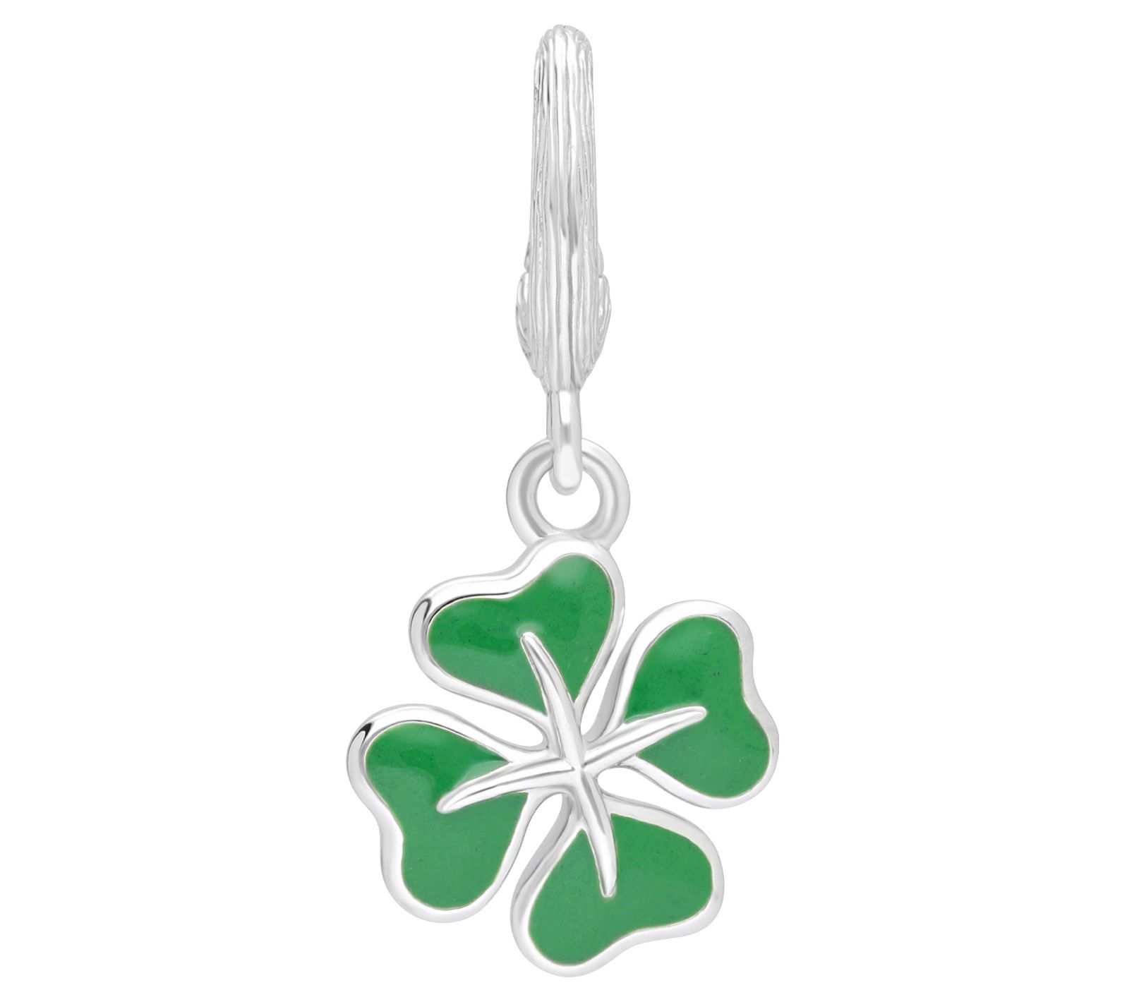 Ariva Sterling Silver Enamel Lucky Clover Charm