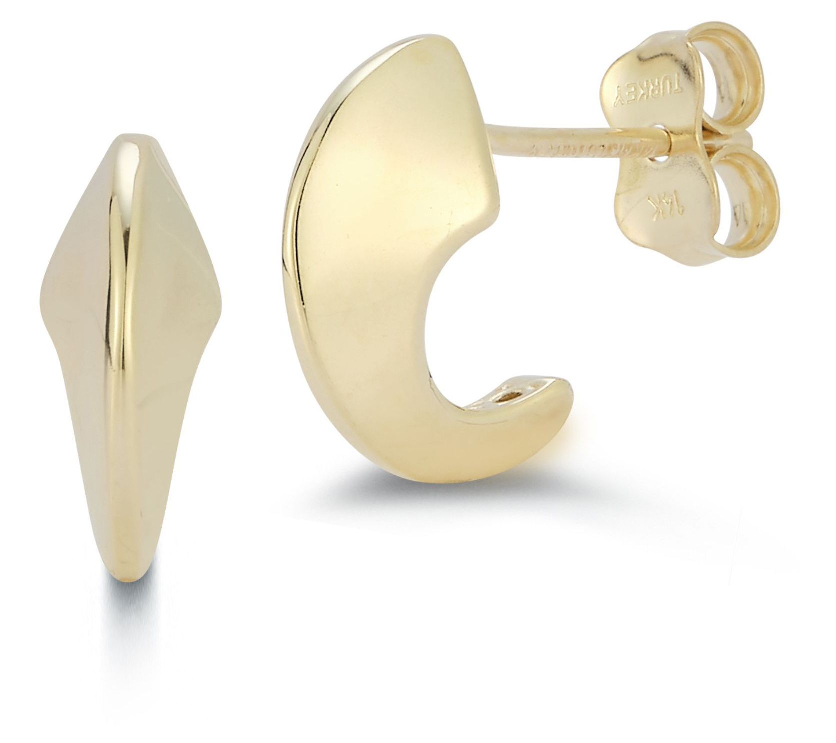 Luminosa Gold Knife Edge Graduated Hoops, 14K