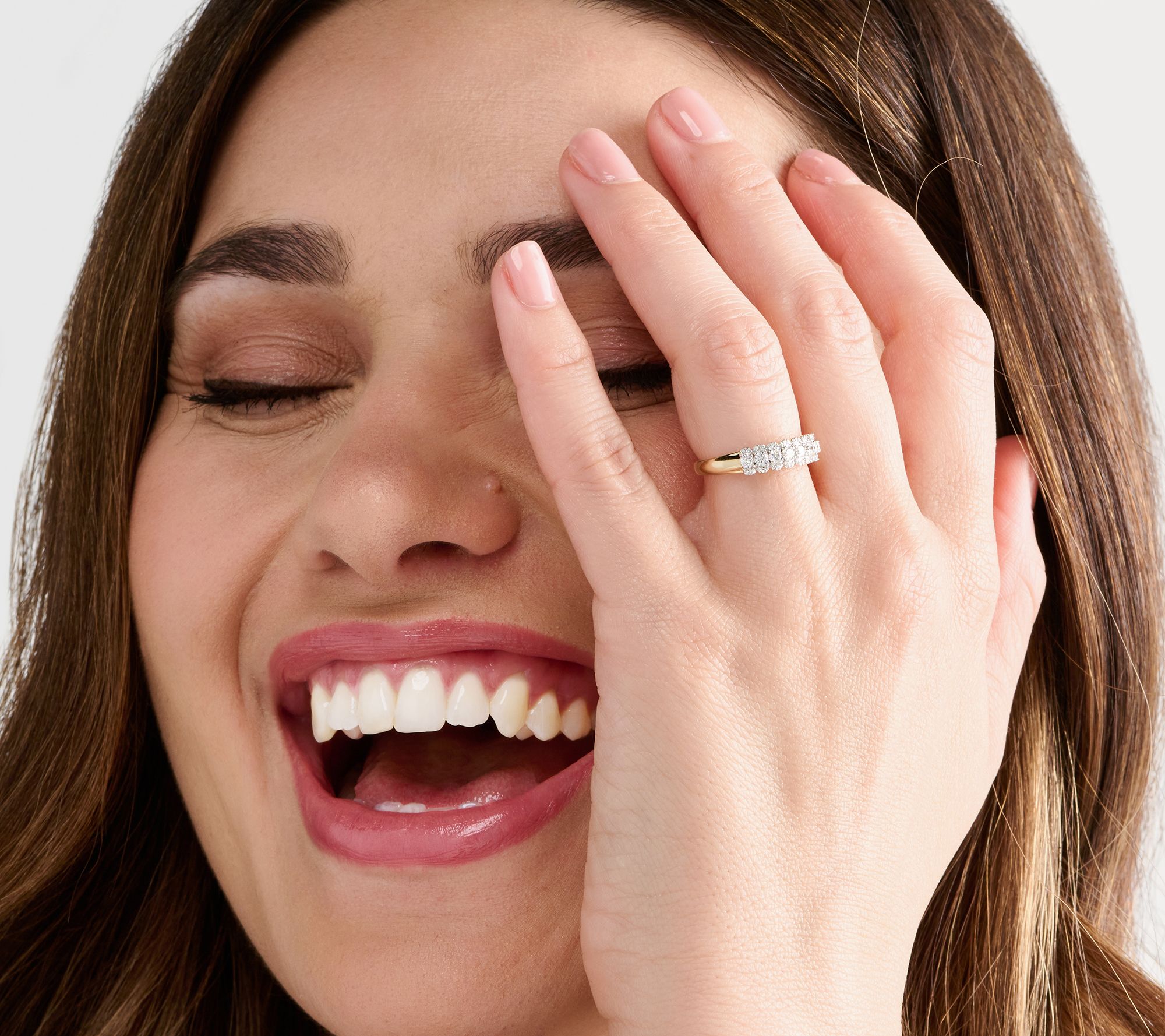 Fire Light Lab Grown 0.50cttw Diamond Band Ring, 14K Gold